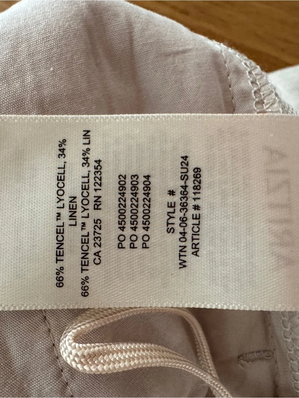 Aritzia The Lodge Pants Cruise Linen